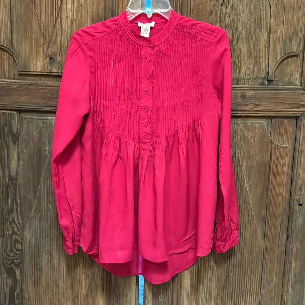SUNDANCE Pintuck Long Sleeve Blouse